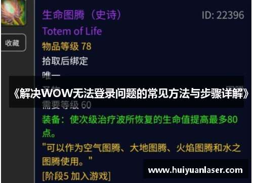 《解决WOW无法登录问题的常见方法与步骤详解》